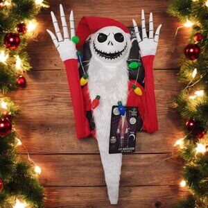Nightmare Before Christmas Santa 6ft Hanging Jack Skellington Animated Sings NEW